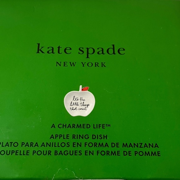 Kate Spade: “A Charmed Life” Apple Ring Dish- Gold Tone Leaf- Ceramic - Picture 12 of 12